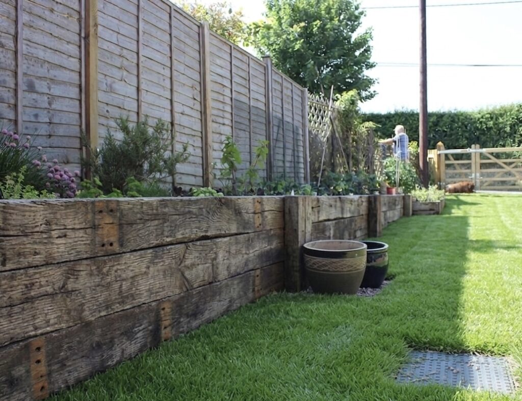 Garden planters made from reclaimed wood