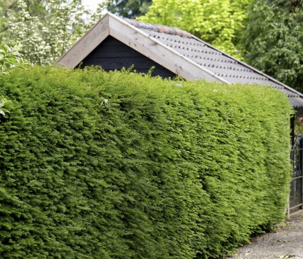 Yew hedging