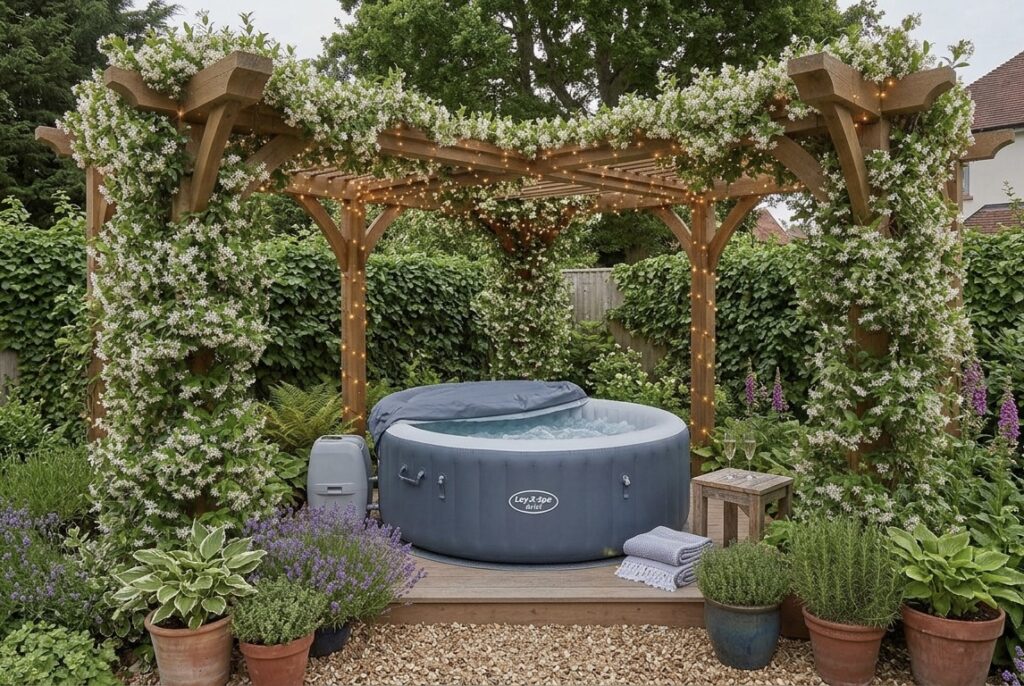 pergola over hot tub